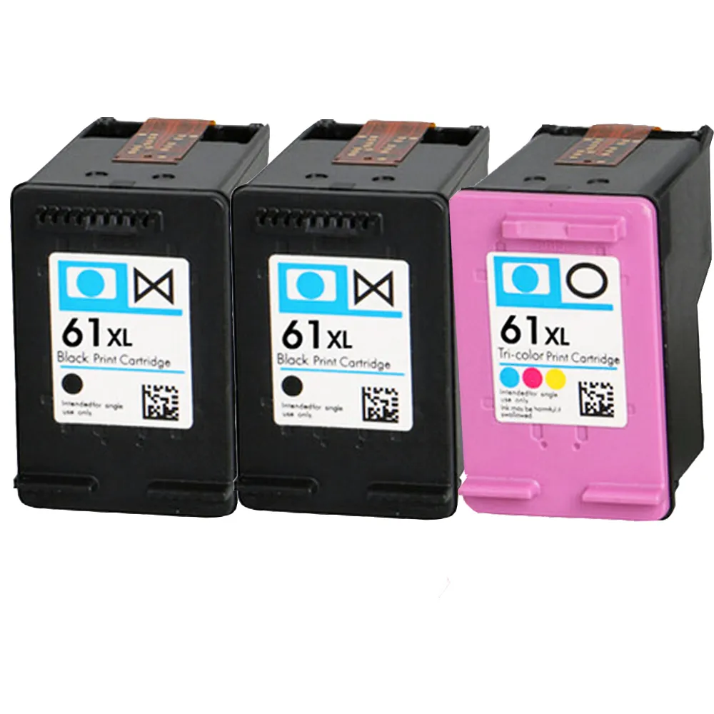 3pcs New Compatible Hp 61 Black Color Combo Ink Cartridge Cr259fn 2050 2510 2540 2549 3000 3050 3050a 3515 3516 - Ink Cartridges -