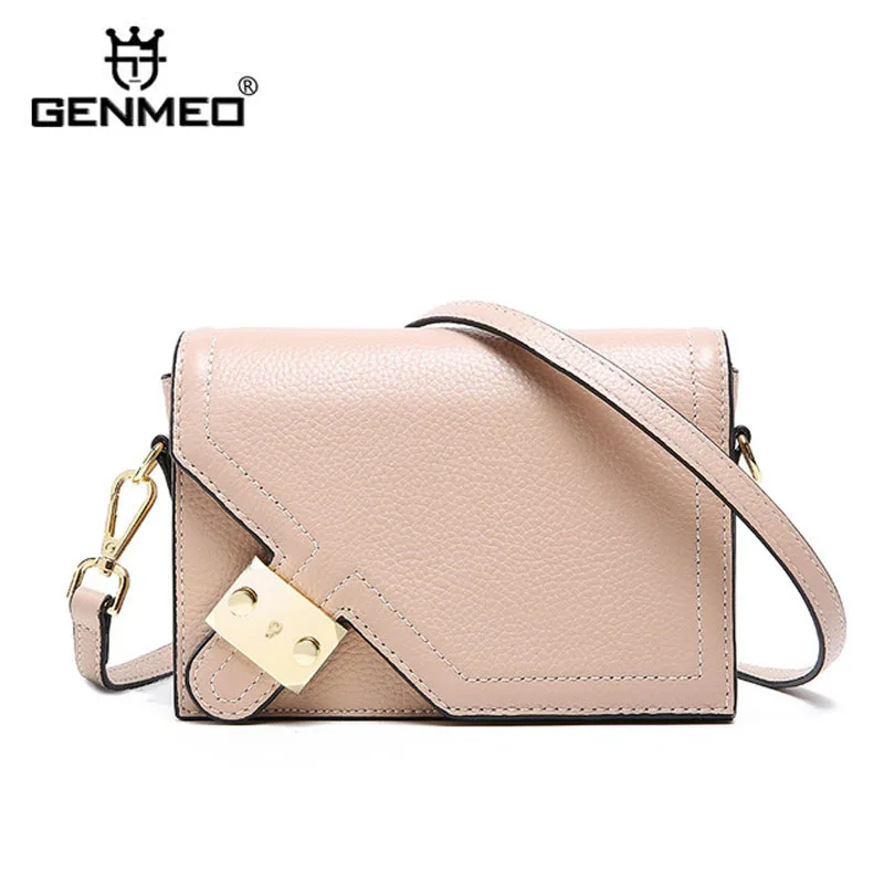

GENMEO New Flap Genuine Leather Mini Crossbody Bags Women Shoulder Messenger Bag Lady Travel Purses Handbag Cross Body Bag Bolsa