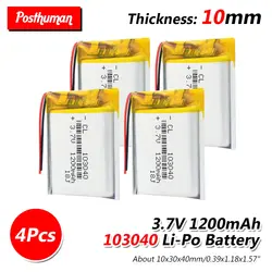 3,7 V 1200 mAh 103040 Батарея литий-ионный Lipo Клетки литий Li-Po полимера Батарея для MP3 MP4 DVD gps гарнитура Bluetooth