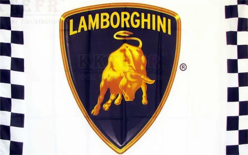 

3ft x 5ft 3 x5ft car racing flag banner flags for Lamborghini Flag print Polyester banner flag Size 150*90cm