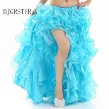 DJGRSTER Женская племенная юбка для танца живота 12 цветов женские длинные цыганские юбки льняная практика танца живота/платье для выступлений
