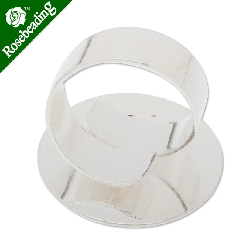 25mm Round Adjustable Silver plated Pad Ring Setting Pendants With 1'' round Pad,1 inche Ring Bezel Sold 20pcs/lot-C2871