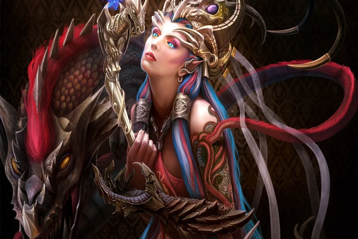 эльфы и драконы. девушка и дракон фэнтези. тиамат королева драконов. девушка и дракон. китайский новый год 2024 девушка и зеленый дракон.