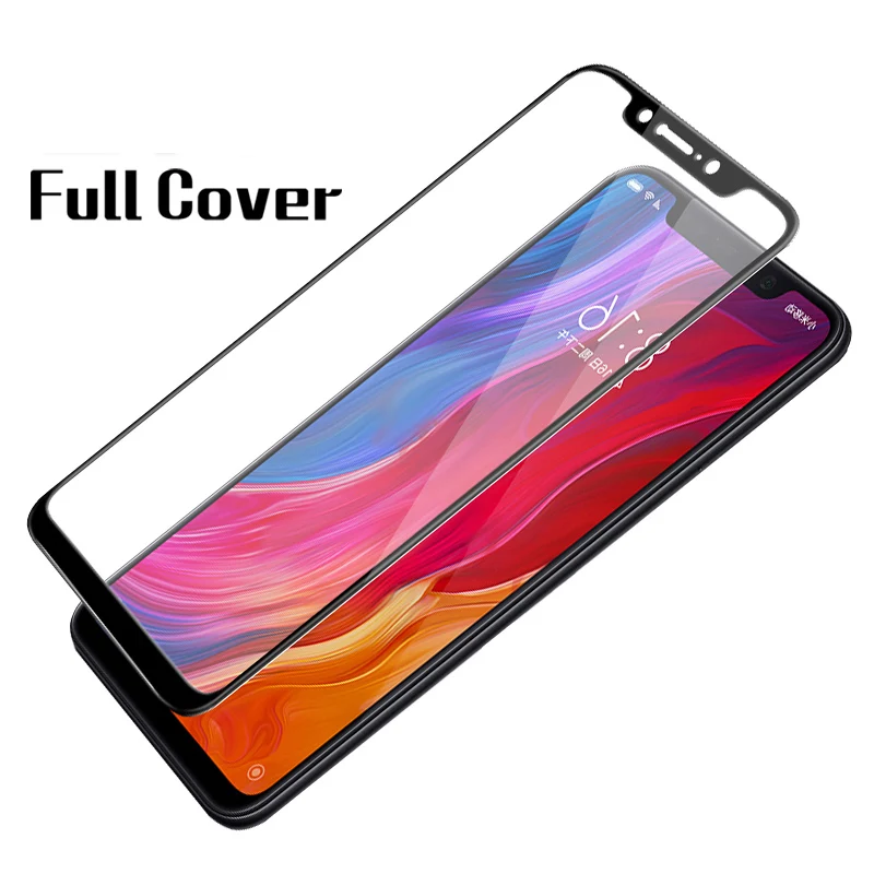 Full-Coverage-Tempered-Glass-For-Xiaomi-8-Screen-Protector-Protective-Film-Front-Phone-Cover-Guard