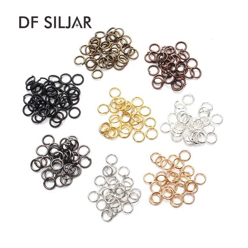 

100pcs/lot 8mm Gold Silver Antique Bronze Open Jump Rings Connectors Mix Colored Split Ring Connector DIY Jewelry Findings Y517