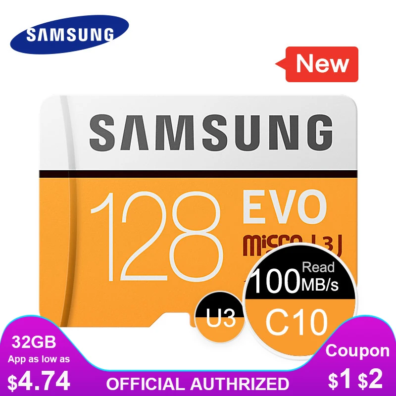 

SAMSUNG Micro SD Memory Card 32G 64G 128G 256 MicroSD Cards SDHC SDXC Max 95Ms EVO 32GB 64GB C10 TF Trans Flash Micro Card