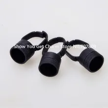 30 шт. черные чернила татуировки Цвет кольцо и палец Кольца держатели для постоянного Макияж питания