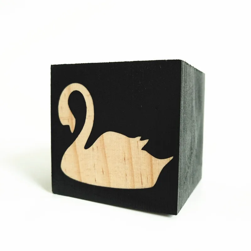 Nordic Style Rabbit Swan Heart Wooden Building Blocks Ornament For Kids Toys Baby Room Decoration Photo Props Handicraft Gifts|Статуэтки и