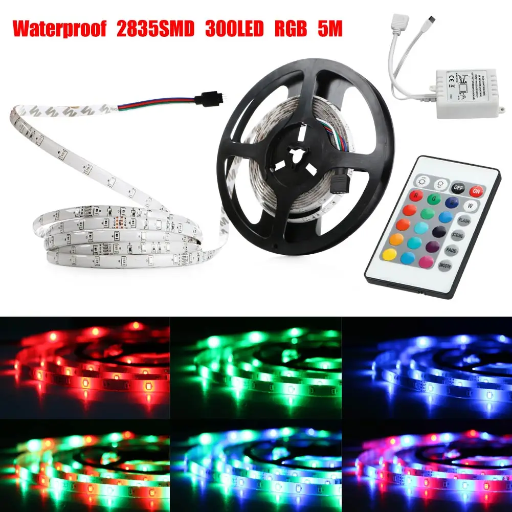 Водонепроницаемая ленсветильник RGB с дистанционным управлением 5 м 300