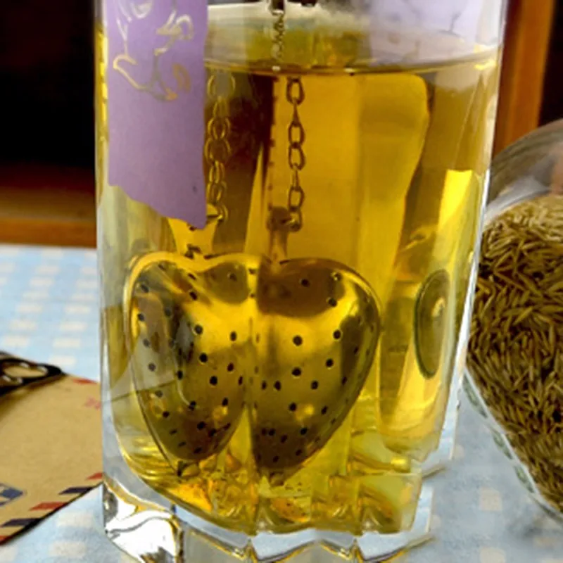 1 шт. из нержавеющей стали Серебряное сердце чай сито для специй шарообразный прибор для заваривания чая фильтр для трав круче высококачественный Чай Infuser