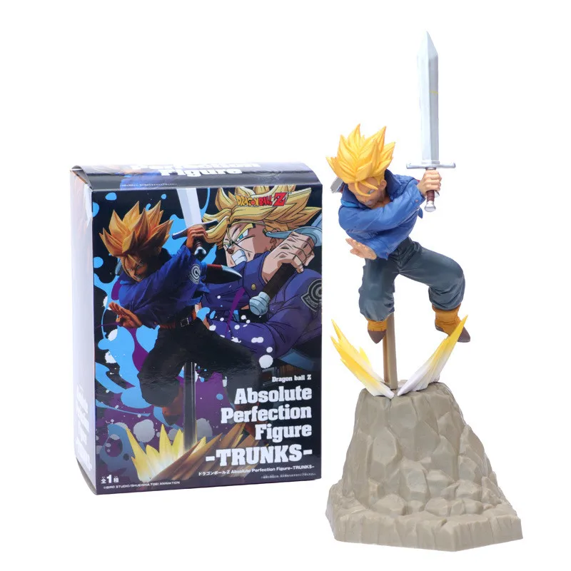 

2019 Dragon Ball Z Son Goku Trunks Vegeta DBZ Absolute Perfrction Figure Super Saiyan Action Figure Collection Model 15cm