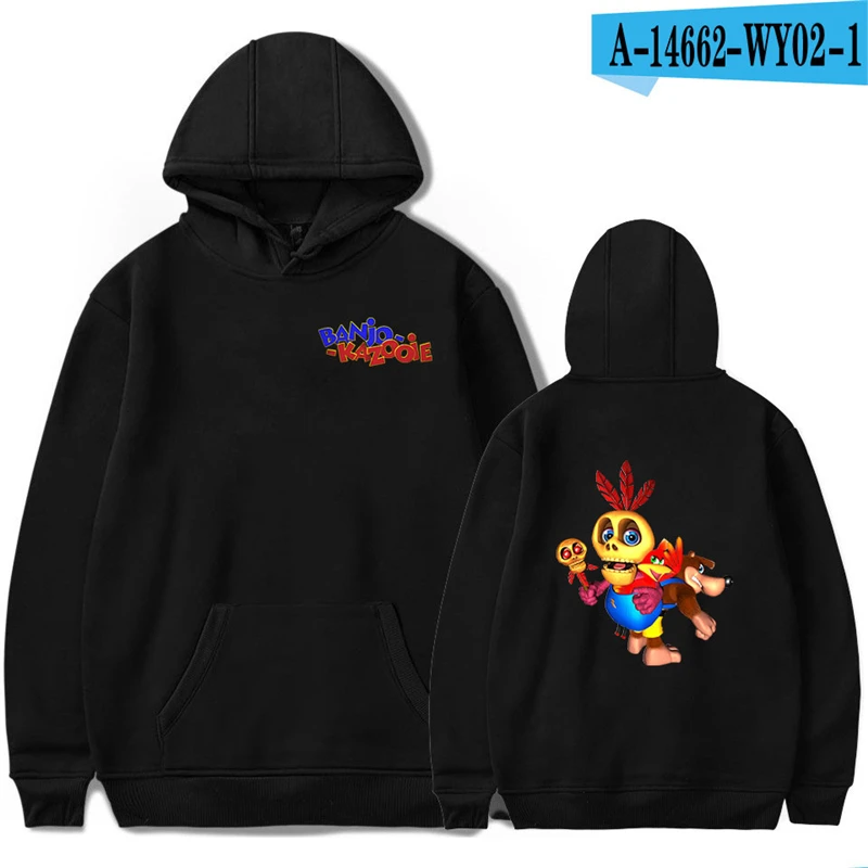 

Banjo Kazooie Hoodie Funny Black Sweatshirts Pullover Printed Hoodies Men 3D Printed Cartoon Hoodies Hip Hop Clothes Hooded