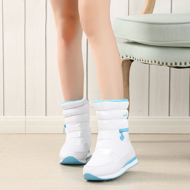 Winter Boots Women Ladys Warm Shoes Snow Boot Inside Mixed Natural Wool Solid Color White Buffie Nice Looking Free Shipping