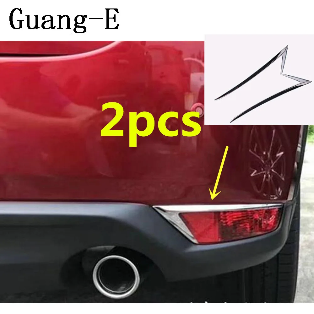 

Car body ABS Chrome trim back tail rear fog light hoods lamp frame stick part hoods For Mazda CX-5 CX5 2nd Gen 2017 2018 2019