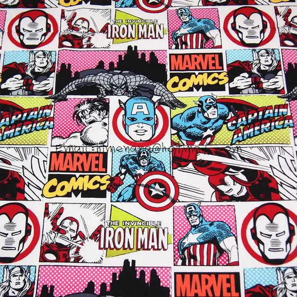 cr6315 1 Yard SDLP Cotton Woven Fabric Marvel Avengers, Captain America