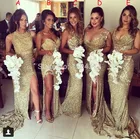 Save 6.54 on 2017 Bridesmaid Dresses Long Gold Sequin Bridesmaid Dress Mismatched Bridesmaid Dresses Cheap Wedding Guest Dresses Adult