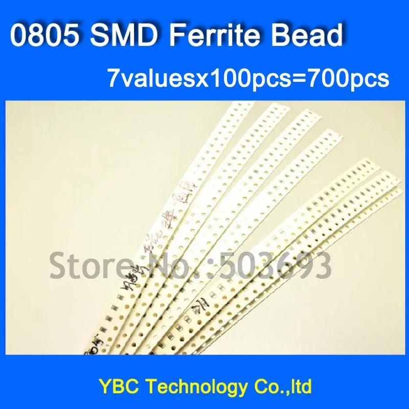 0805 SMD ферритовая шайба нормальный Применение 7valuesX100pcs = 700 шт. 0805 SMD FB 11R 60R 80R 120R 220R 600R 1 K