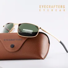 Nowych mężczyzna spolaryzowane okulary metalowa rama Night Vision jazdy okulary 100 UV400 spolaryzowane okulary w stylu gogle tanie tanio Dla dorosłych SA395 Bez oprawek Ze stopu Polaroid EYECRAFTERS 40mm 60mm