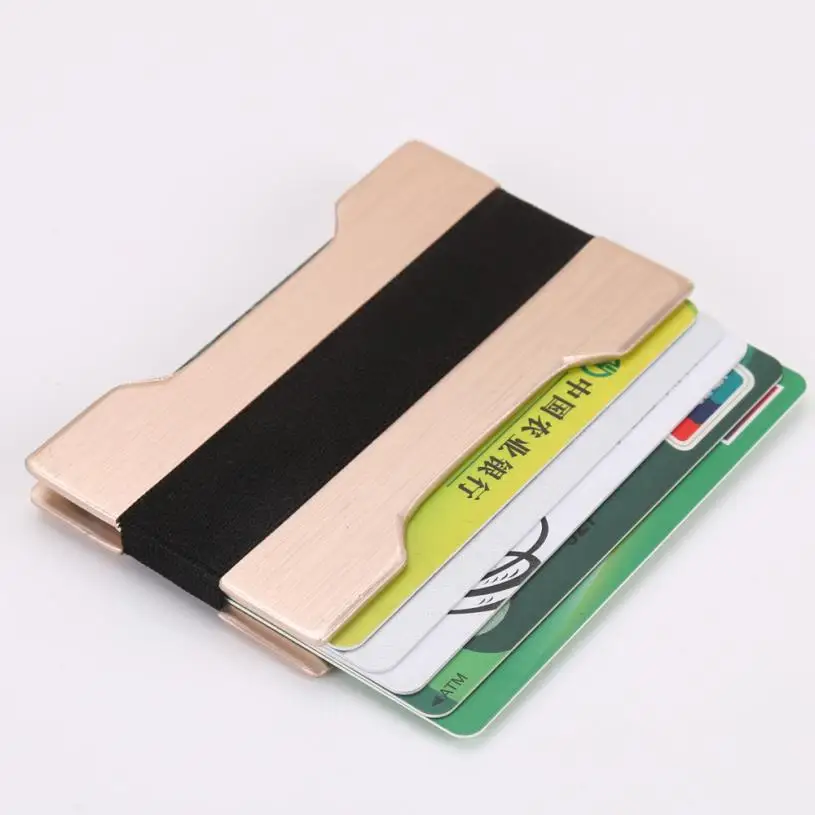 Мужской металлический кошелек, кредитный алюминиевый кошелек для денег с блокировкой, кошелек для кредитных карт O0521#30