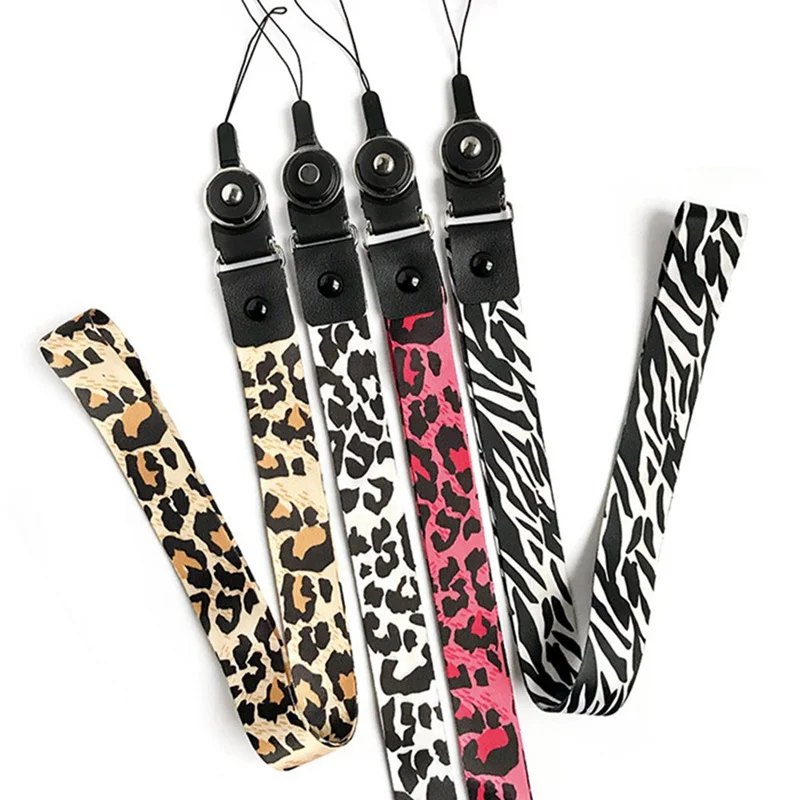 

2019 new universal trend trend leopard zebra detachable mobile phone lanyard for iPhone6S 7 8P Xs max Xr