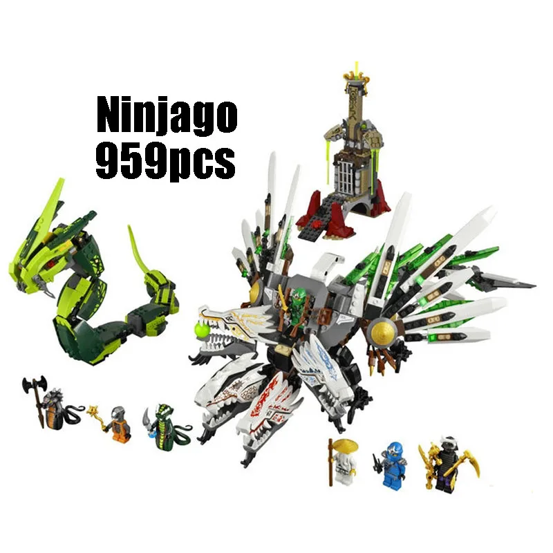 

79132 959pcs Compatible with lego blocks Ninjago 9450 Figure Epic Dragon Battle Model building toys hobbies bricks for children