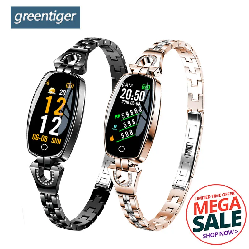 

Greentiger H8 Smart Bracelet Women Activity Fitness Tracker Heart Rate Monitor Blood Pressure IP67 Waterproof Smart Wristband