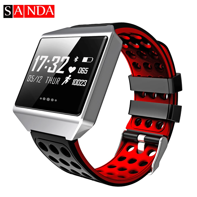 

SANDA Smart Watch Blood Pressure Heart Rate Monitor Pedometer Bracelet Remote Camera IP67 Waterproof Bluetooth Sports Watch