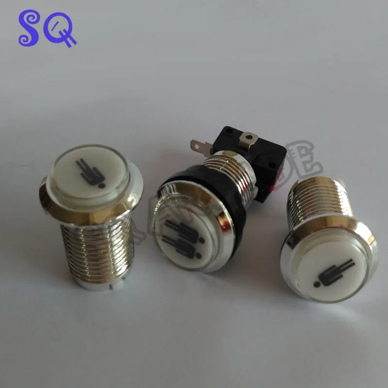 

Silver Plated 1&2 player Illuminated Push Button/arcade machine parts/accessories/Coin operator cabinet
