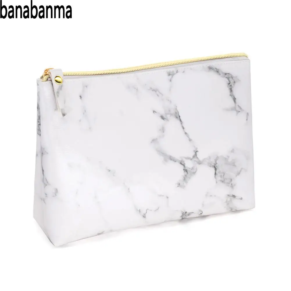 Banabanma Для женщин мраморность текстура клецки Форма Дизайн Портативный косметичка большая Ёмкость макияж получать сумка ZK15