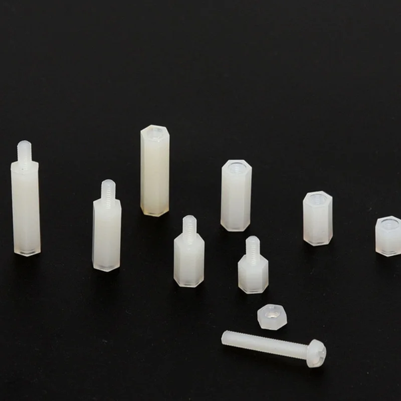 

300pcs Nylon Hex M3 Male Female Spacers Screw Nuts Standoff Kit With Plastic Box White Black Accessories Assortment HUG-Deals