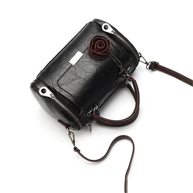Fashion Women Shoulder Bag with Flower Pendant Ladies Totes Party Purse Boston Handbag Casual Female Messenger Crossbody Bags 3