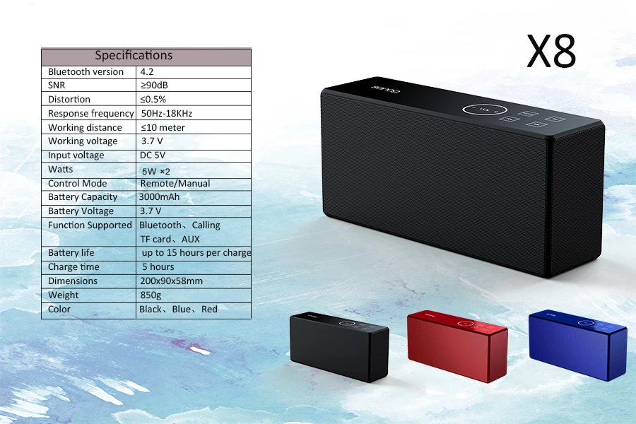 Bluetooth Speaker X8 1