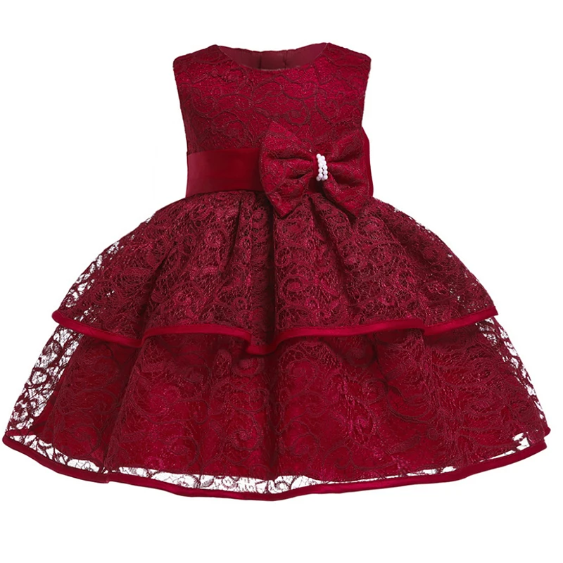 

Petal Toddler Baby Girl Infant Princess Lace Tutu Dress Baby Girl Wedding Dress Kids Party Vestidos for Baby 1 Years Birthday