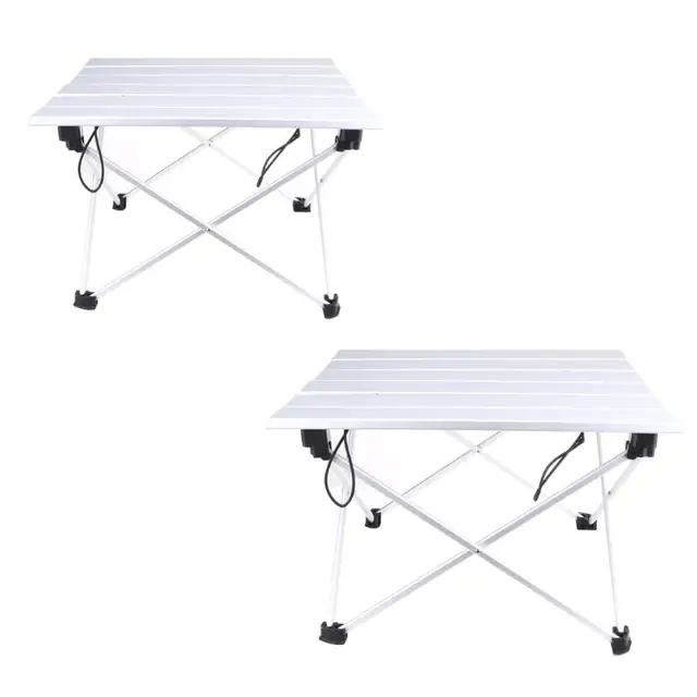 Portable Camping Table Outdoor Golden Aluminium Alloy Foldable Portable Camping Table Outdoor Golden Aluminium Alloy Foldable Folding Picnic Ultralight Mesa Plegable For Hiking