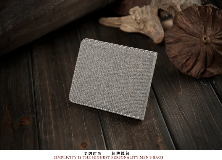 Canvas Denim Men Short Standard Wallet Fashion Casual Male Student Jean Fabric Money Purse With Card Holder Wallets 2 Fold (16)