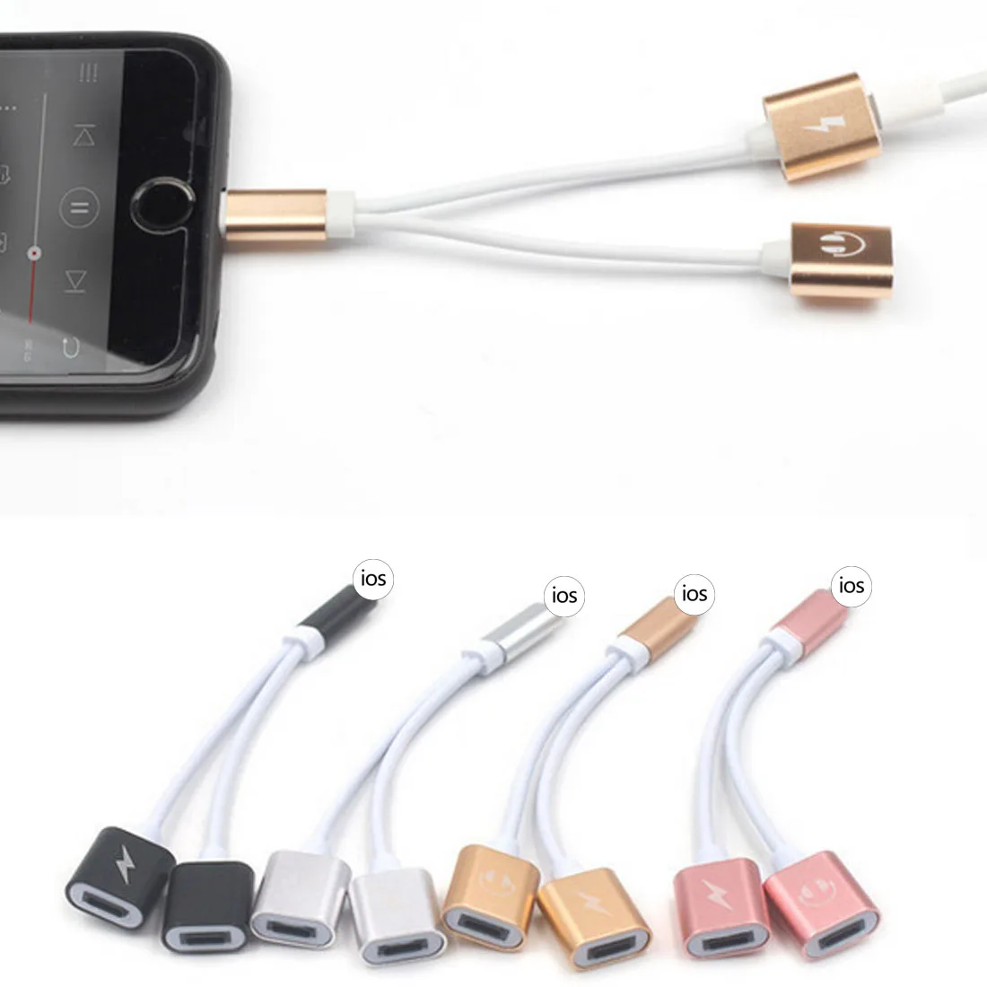 Beste Hoge Kwaliteit Adapter Voor Lightning Charger Adapter Audio Charger Oortelefoon Jack Kabel Voor iPhone X 10 8 7 Plus Ondersteuning iOS 11 12