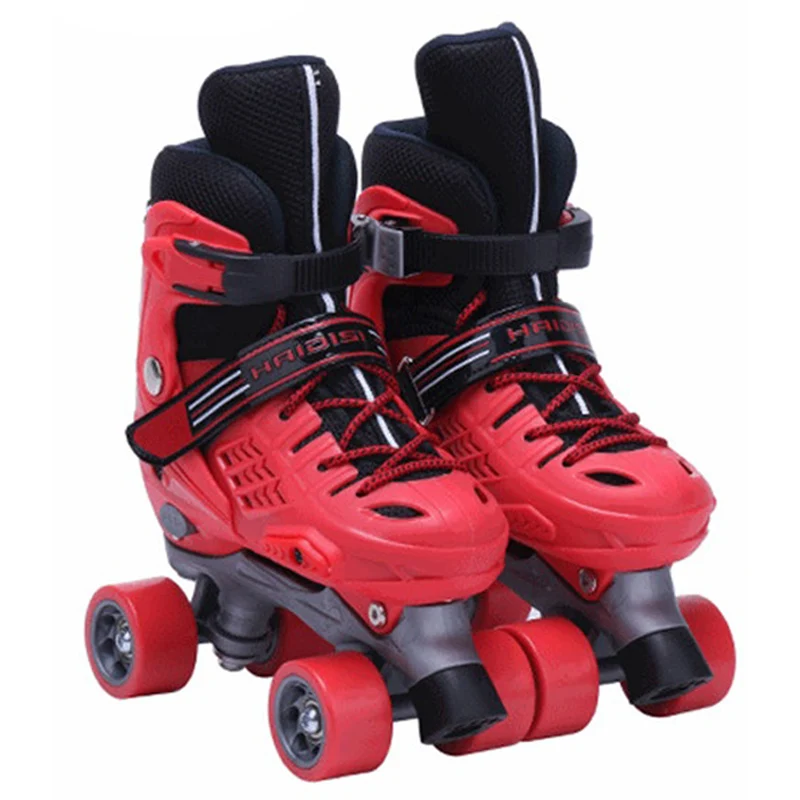 طفل زلاجات دوارة حجم قابل للتعديل صف مزدوج الجليد اثنين خط بو أحذية التزلج الأسطوانة الطفل المراهقين 4 عجلات Patines أحذية IB03