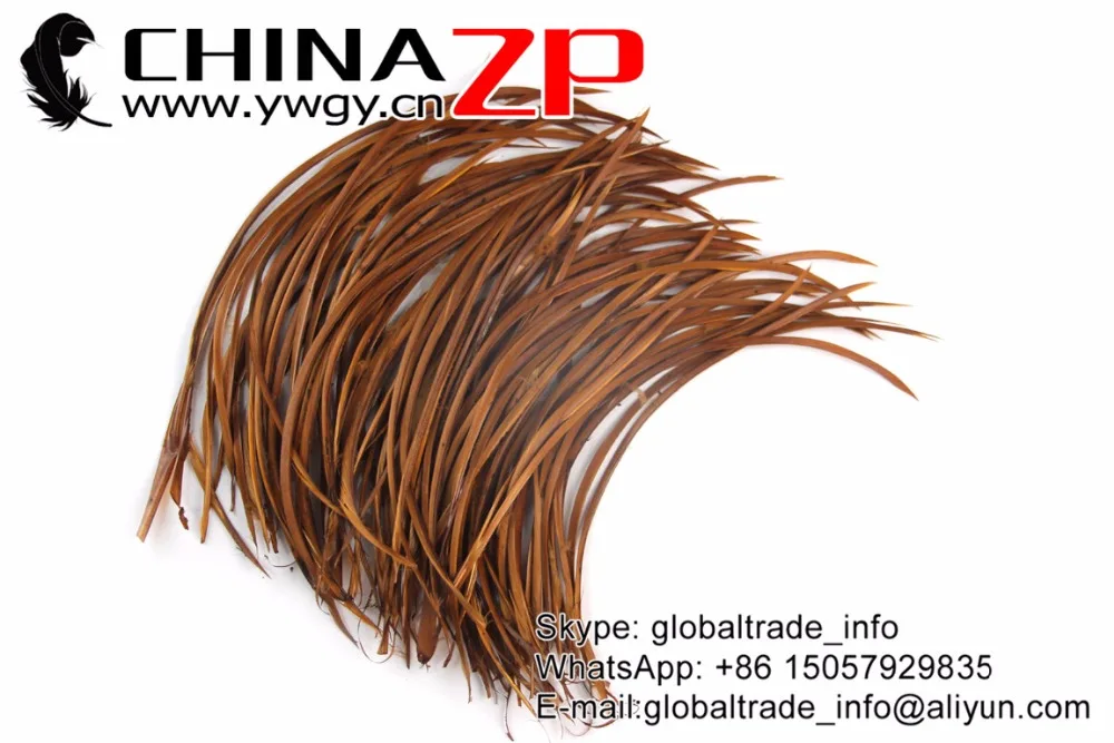 3 Brown Goose Biots Feathers (4)
