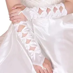 Белый Кот Свадебные перчатки кружевные Недорогие свадебные аксессуары Mariage свадебные перчатки