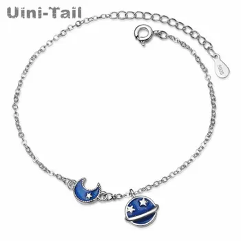 

Uini-Tail hot new 925 sterling silver star month small universe bracelet Korea simple small fresh sweet trend jewelry ED073