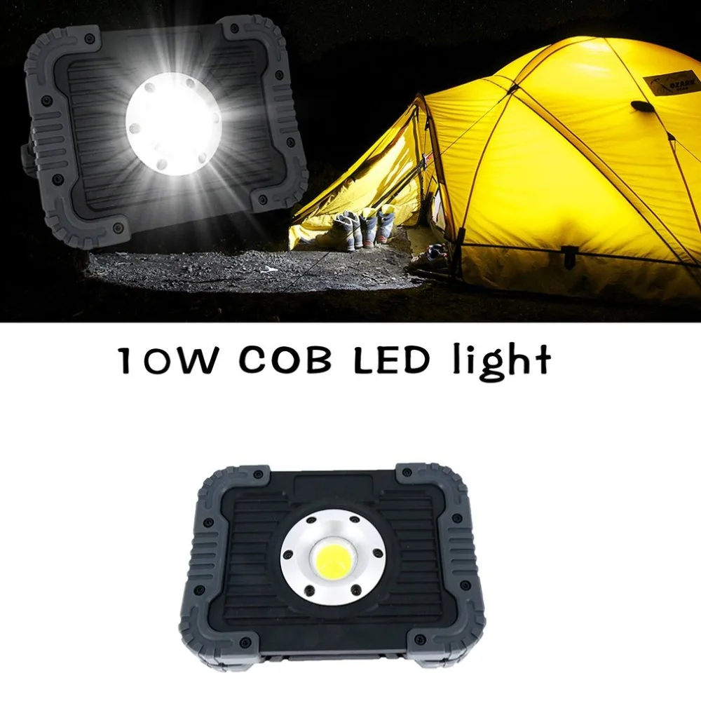 

10W COB Emergency Led Work Light Usb Rechargeable Lamp Power Bank Waterproof Portable Flood Lighting Tent Camping Light
