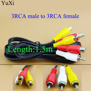 

YuXi 3RCA Male to 3RCA Female Extension Audio Composite Component Video Cable DVD Video Adapter AV Cable