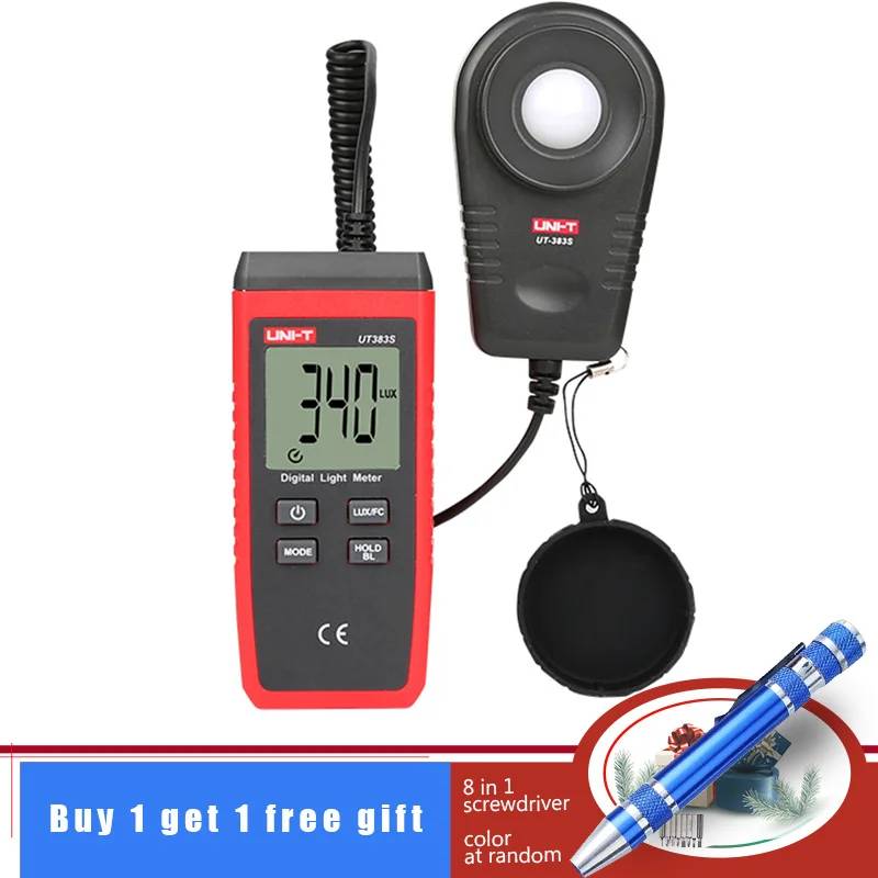UNI T UT383S Digital Light Meter Mini Precise Optical Sensor Sampling