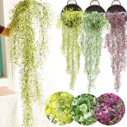 Искусственные цветы гирлянда для развешивания растение для домашнего сада Свадебный декор Флер искусственное искусственные цветы