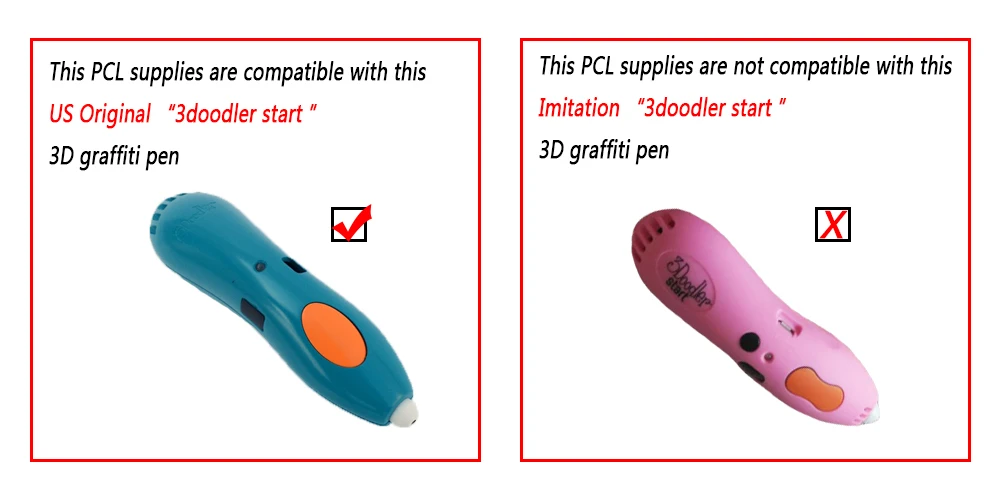 Совместимость с 3doodler начать прямые PCL Объёмный рисунок(3D-принт) нити 20 см* 19 различных цветов в общей сложности 380 cm/bag эко-пластик