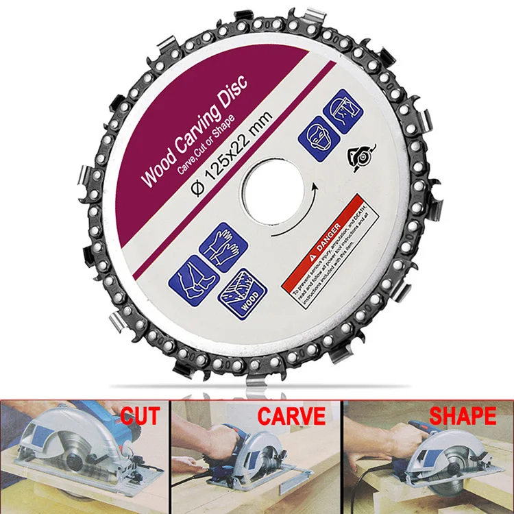 5 дюймов 14 зуб шлифовальный станок бензопилы диск для резки древесины пильный диск цепь циркулярная 125x22 мм
