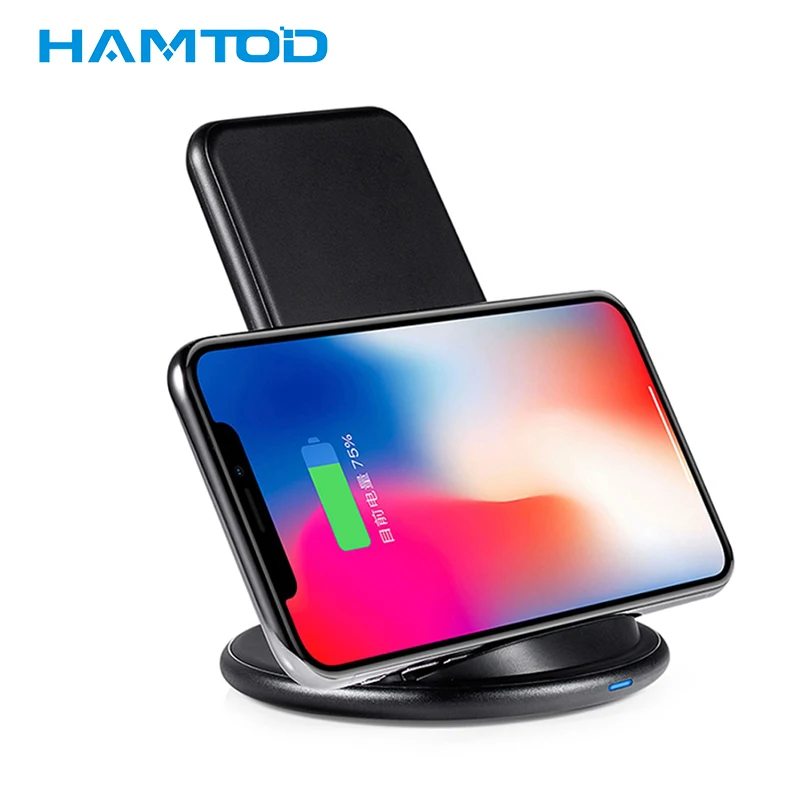 

HAMTOD HG20 10W best fast Qi Wireless Charger for Samsung Galaxy s9 s9 PLUS S8/S7/S6 and charger for LG G2 /G3/ G10 stand holder