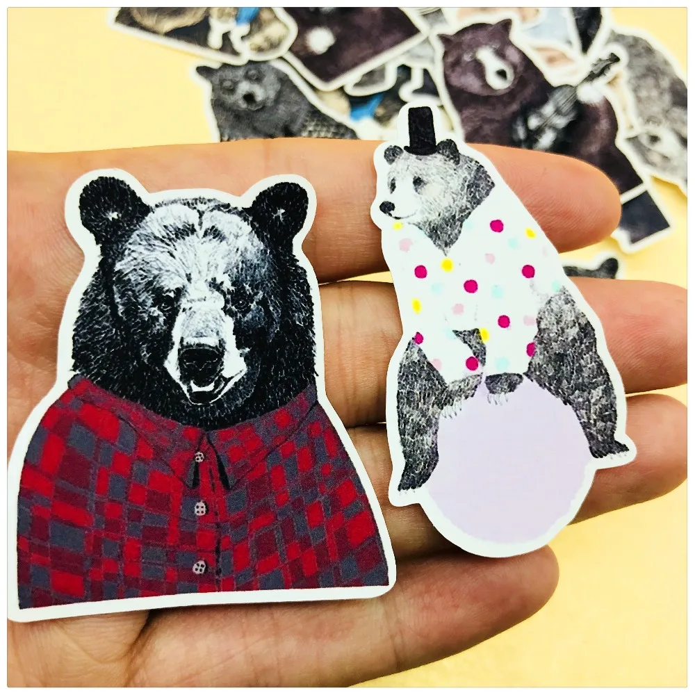 

Creative Cartoon Bear Travelers Paper Stickers for Scrapbooking Happy Planner DIY Crafts Card Making Photo Album Decoration