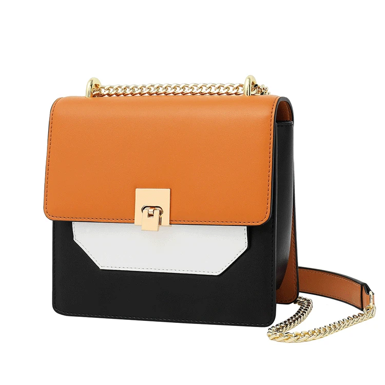 

3 new women's bag is simple and versatile with print patchwork one-shoulder messenger bag B0230JJ yx