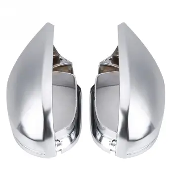 

Pair of Rearview Mirror Shell Cover Protection Cap Matte Chrome for Audi A6 C7 S6 2012 2013 2014 2015 2016 2017 2018 Mirror